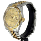 Rolex 16233 Datejust Halfgold Diamond Index Automatic Watch, 36mm