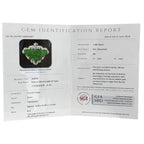 750YG Carved Foliage A Jade Diamond Pendant With Cert