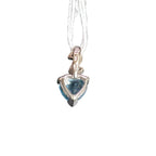 750WG Aquamarine Heart Shape Pendant