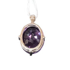K18WG Amethyst Diamond Pendant