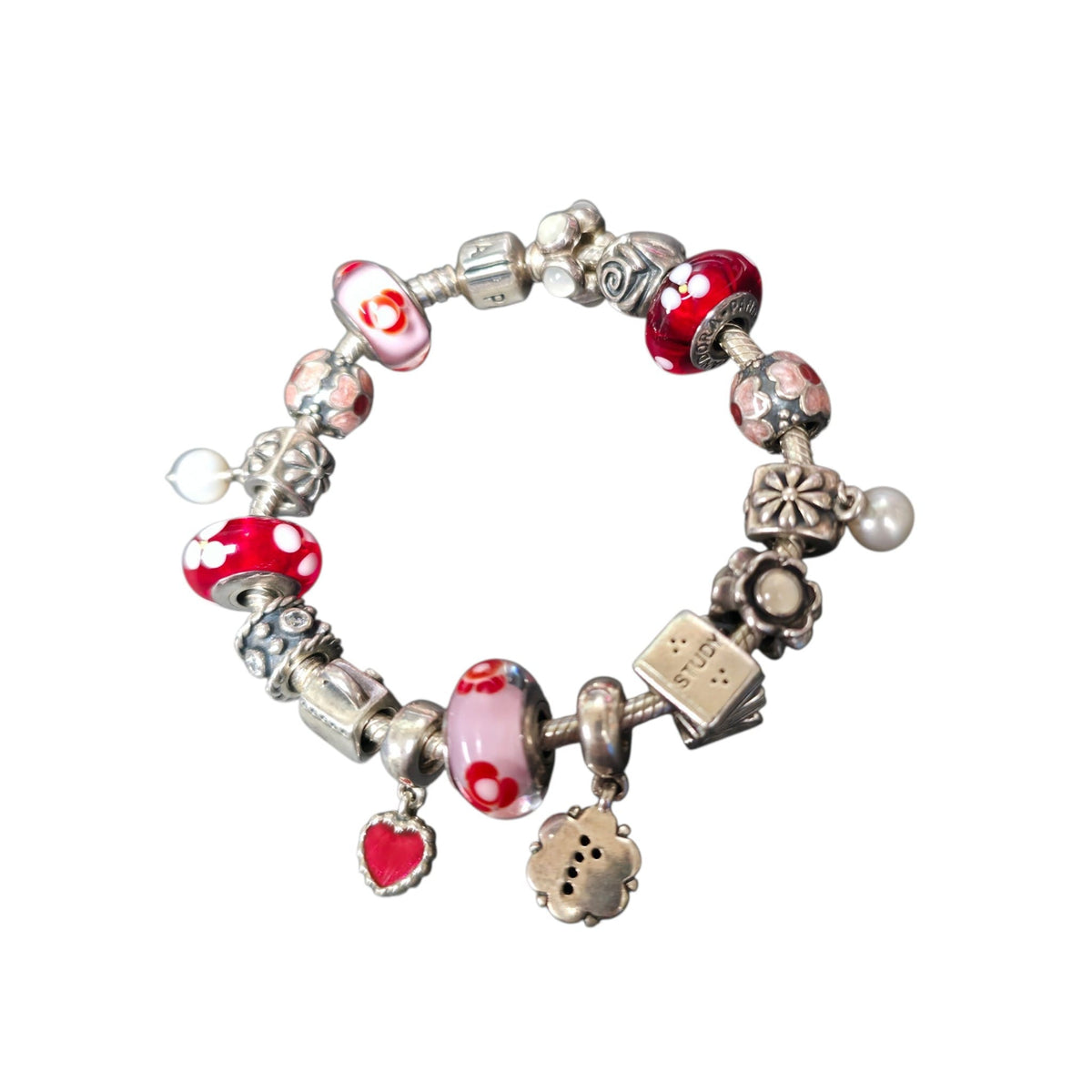 Pandora 925 Silver 16 Charm Bracelet