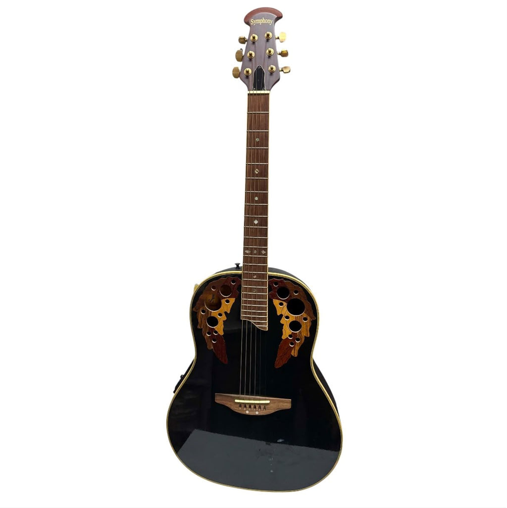Symphony SOY600E Semi Acoustic Guitar ,Dark Green , Brown