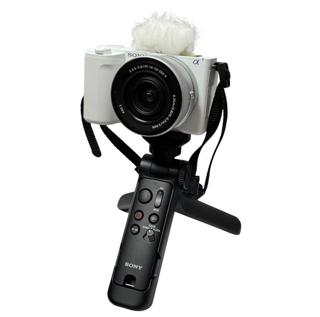 Sony ZV-E10 II Vlog Mirrorless Camera Body + 16-50mm Power Zoom Lens ,White With Wireless remote commander