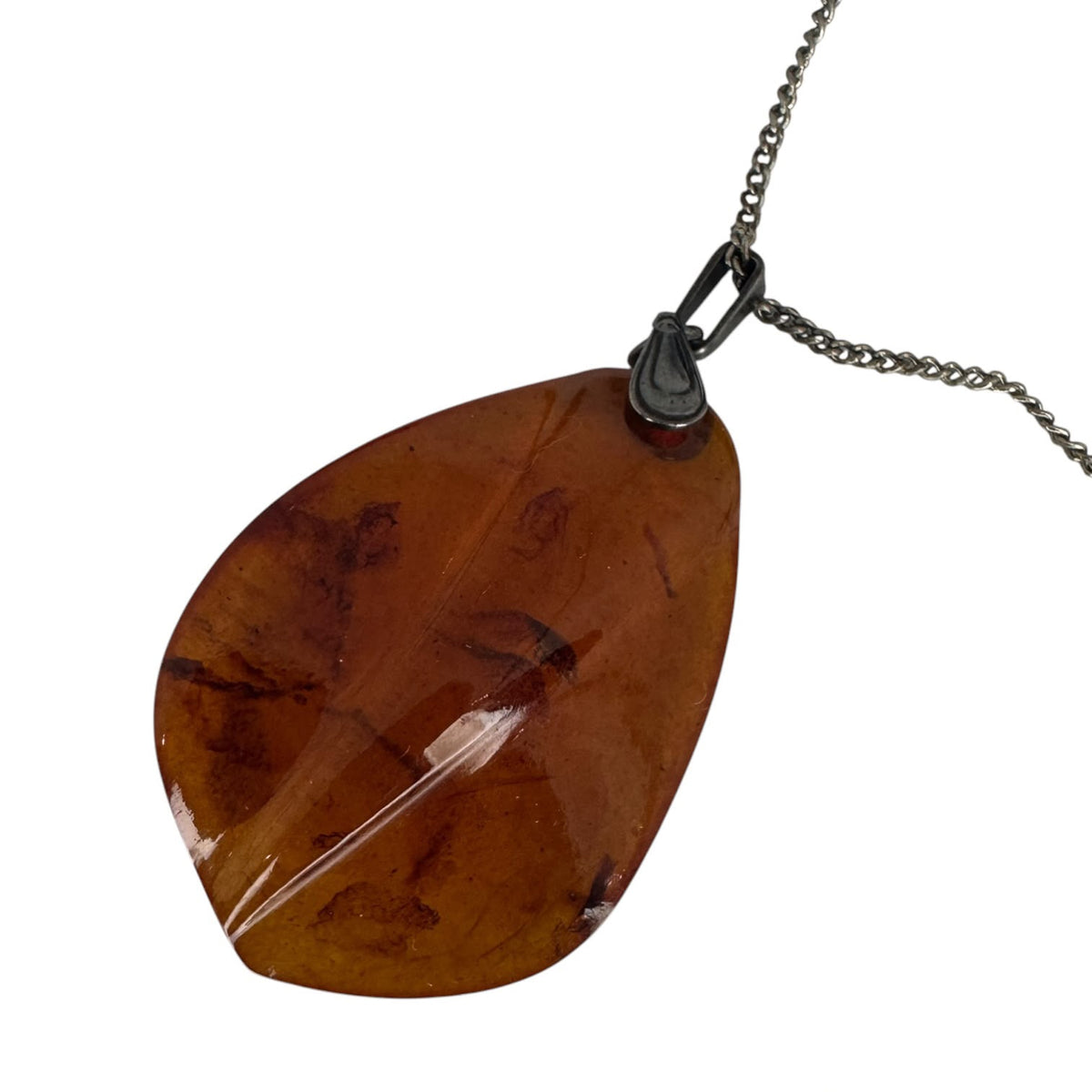 Amber Pendant Necklace 13.2G 46cm