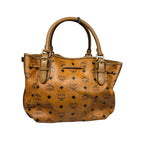 MCM Cognac Visetos Coated Canvas Drawstring bag
