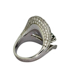750WG Jadeite Jade Diamond Ring With Cert
