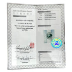 750WG Jadeite Jade Diamond Ring With Cert