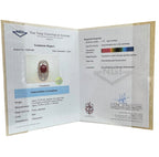 750WG Untreated Ruby Diamond Ring With Cert
