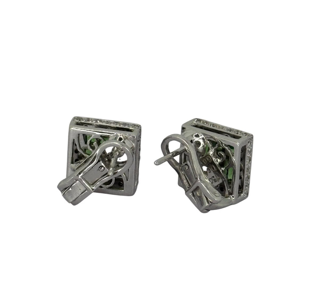 750WG Tsavorite=0.9ct, Diamond=0.44ct Lady Earring