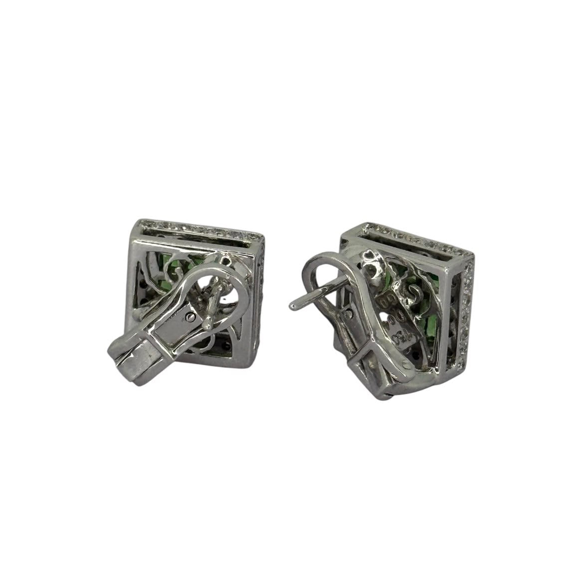 750WG Tsavorite=0.9ct, Diamond=0.44ct Lady Earring