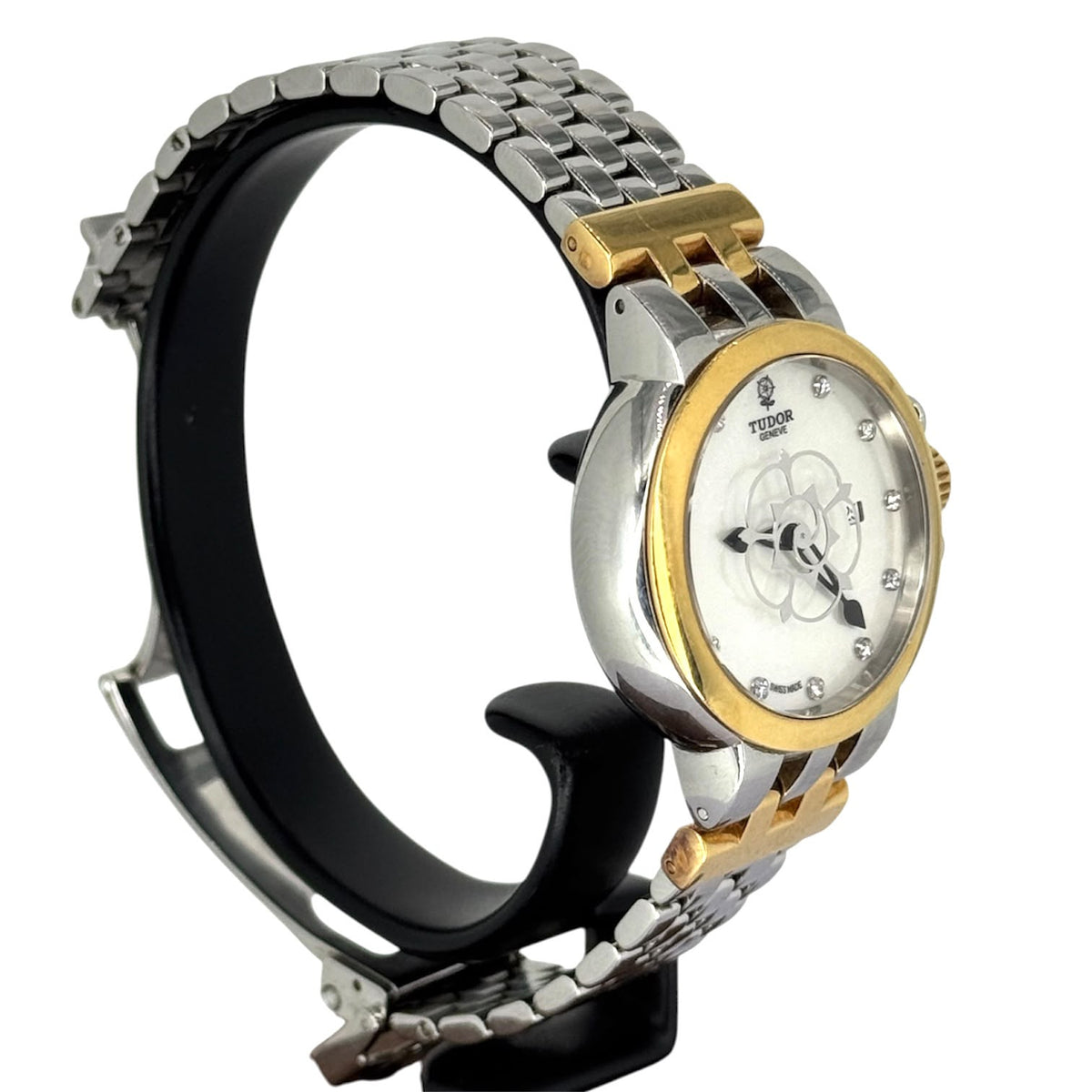 Tudor 35401 Clair de Rose 18K Half Gold, Mother Of Pearl Dial With Diamond Index Automatic Ladies Watch, 30mm