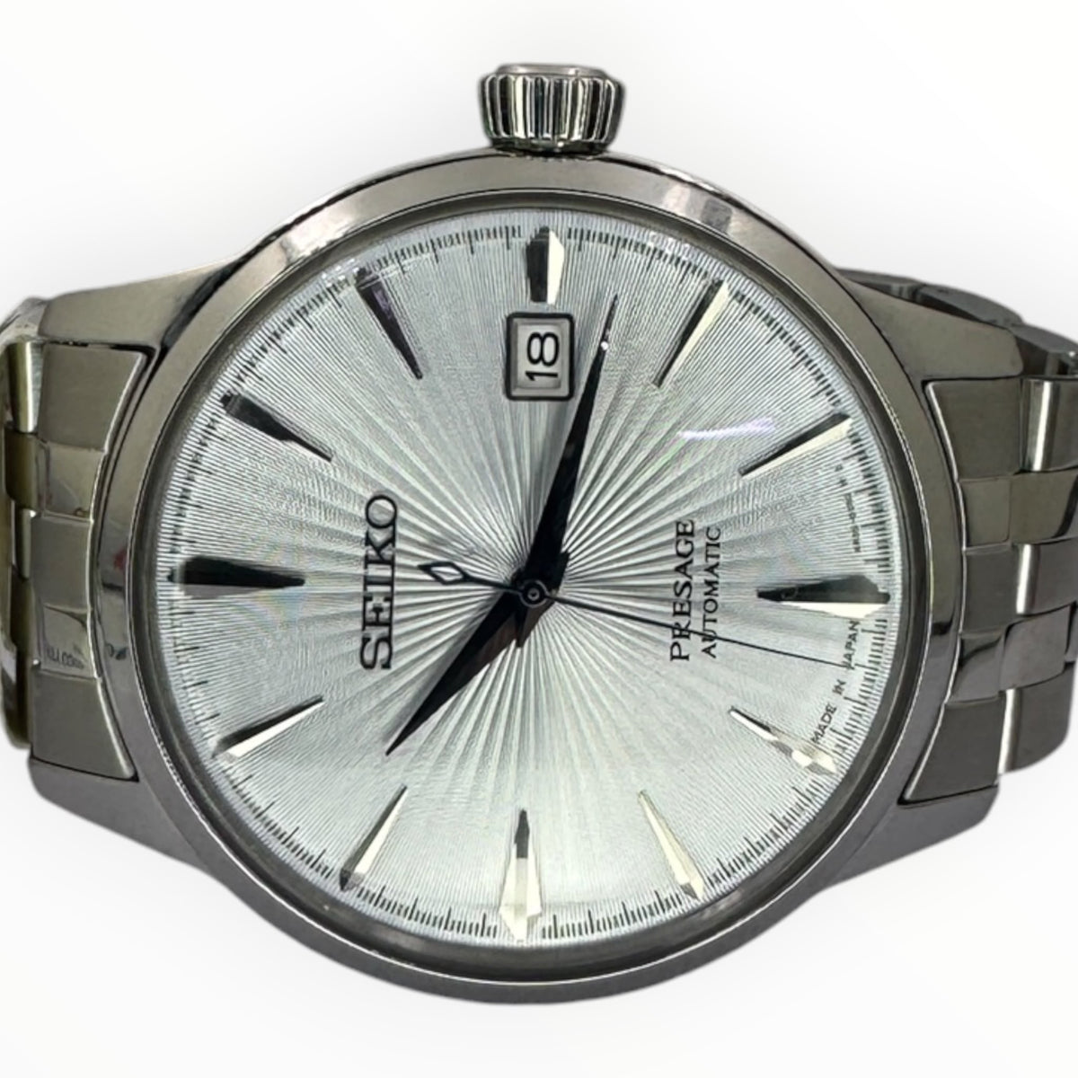 Seiko Presage ‘Skydiving’ Cocktail 40.5mm Automatic Sunburst Blue Dial Steel Watch SRPE19J1