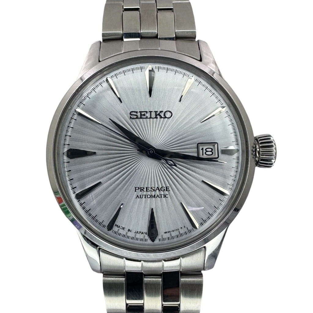 Seiko Presage ‘Skydiving’ Cocktail 40.5mm Automatic Sunburst Blue Dial Steel Watch SRPE19J1