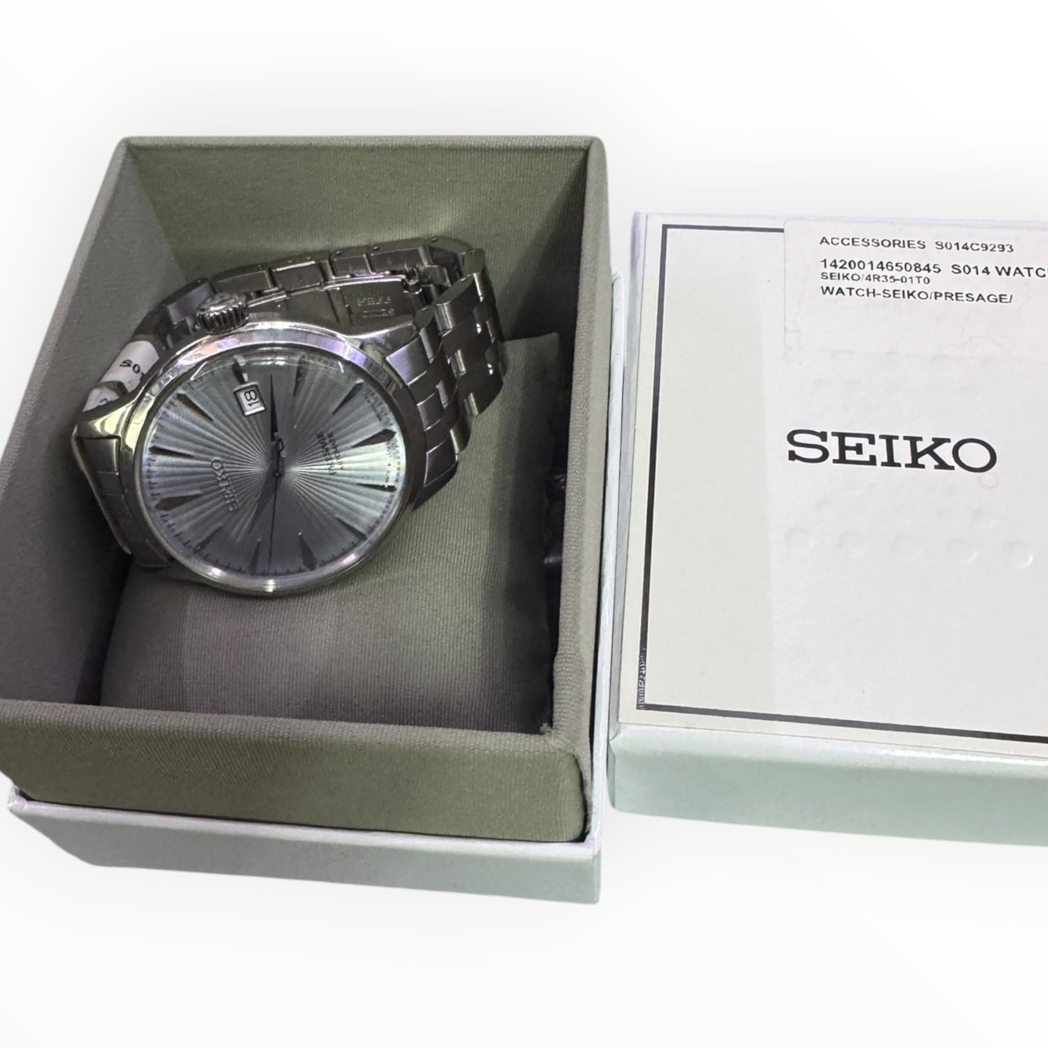 Seiko Presage ‘Skydiving’ Cocktail 40.5mm Automatic Sunburst Blue Dial Steel Watch SRPE19J1 Secondary image