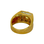 18KYG Yellow Sapphire=2.18ct , Diamond Men Ring With Cert