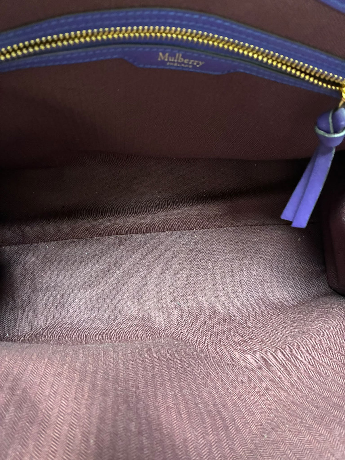 Mulberry HH3951 205U678 Marylebone Quilted Small Classic Handbag Indigo
