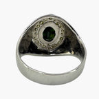Sapphire Diamond Ring 750 White Gold 7.7gm