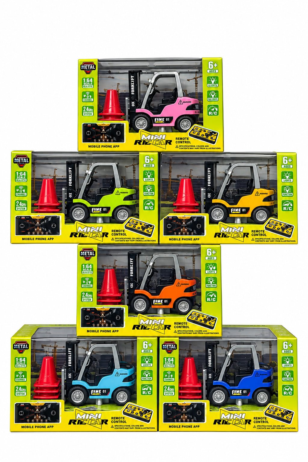 Mini Remote-Controlled Diecast Forklift Main image