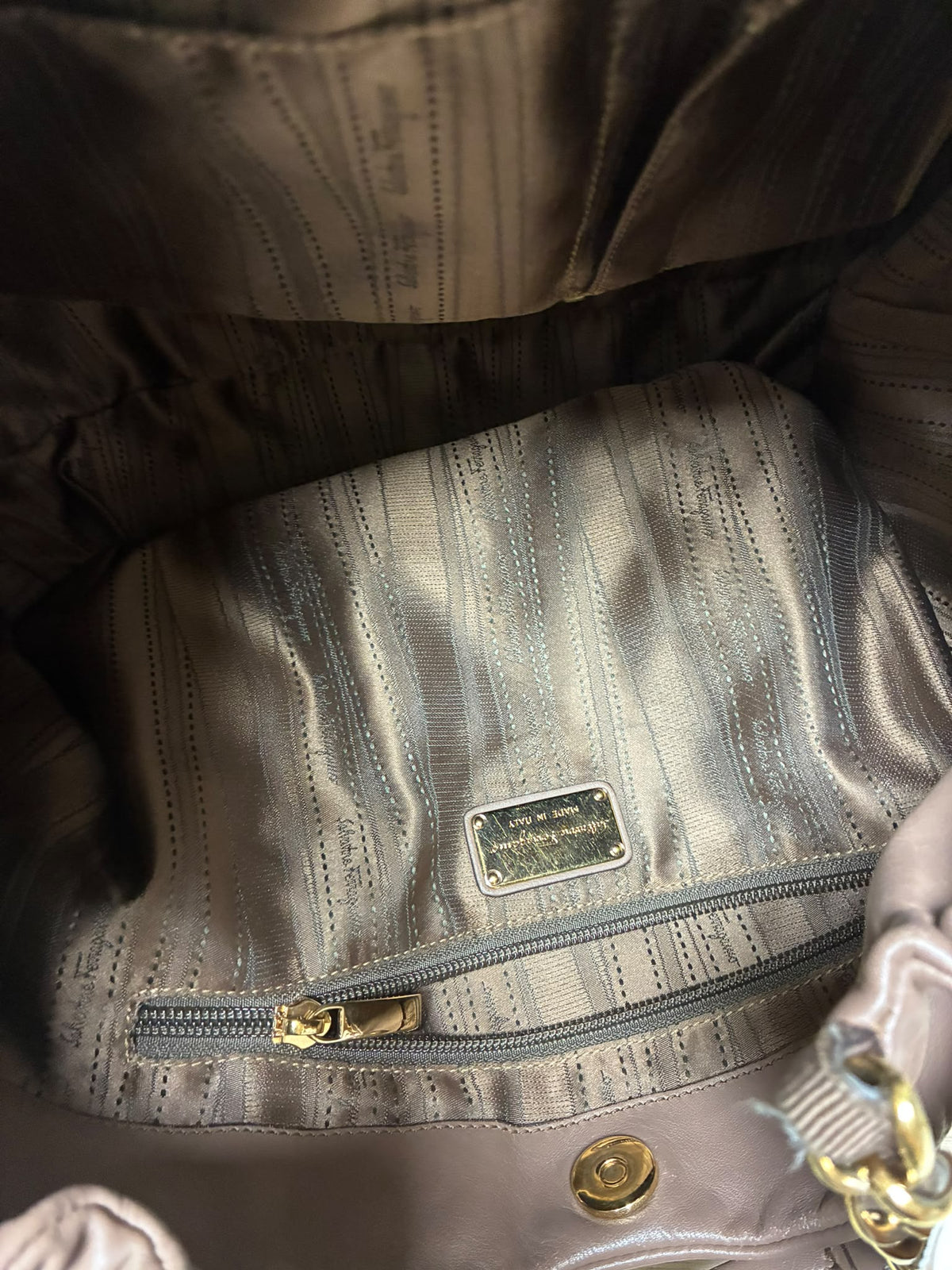 Ferragamo Vara Chain Detail Slouchy Hobo
