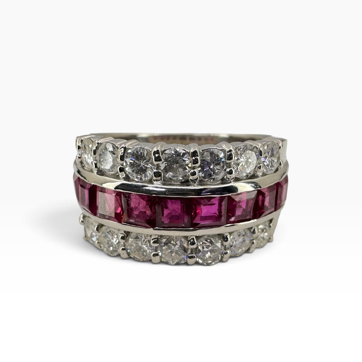 Ruby Diamond Ring Pt900 Main image