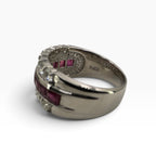 Ruby Diamond Ring Pt900