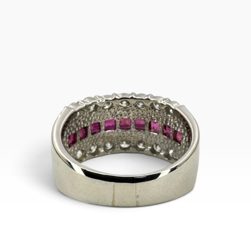 Ruby Diamond Ring Pt900
