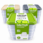 3-Piece 850ml Square Storage Container Set