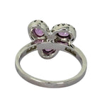 18KWG Pink Sapp Diamond Ring