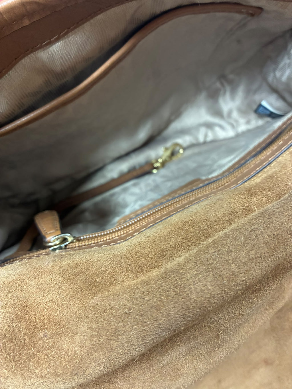 Michael Kors Jamie Suede Saddle Bag