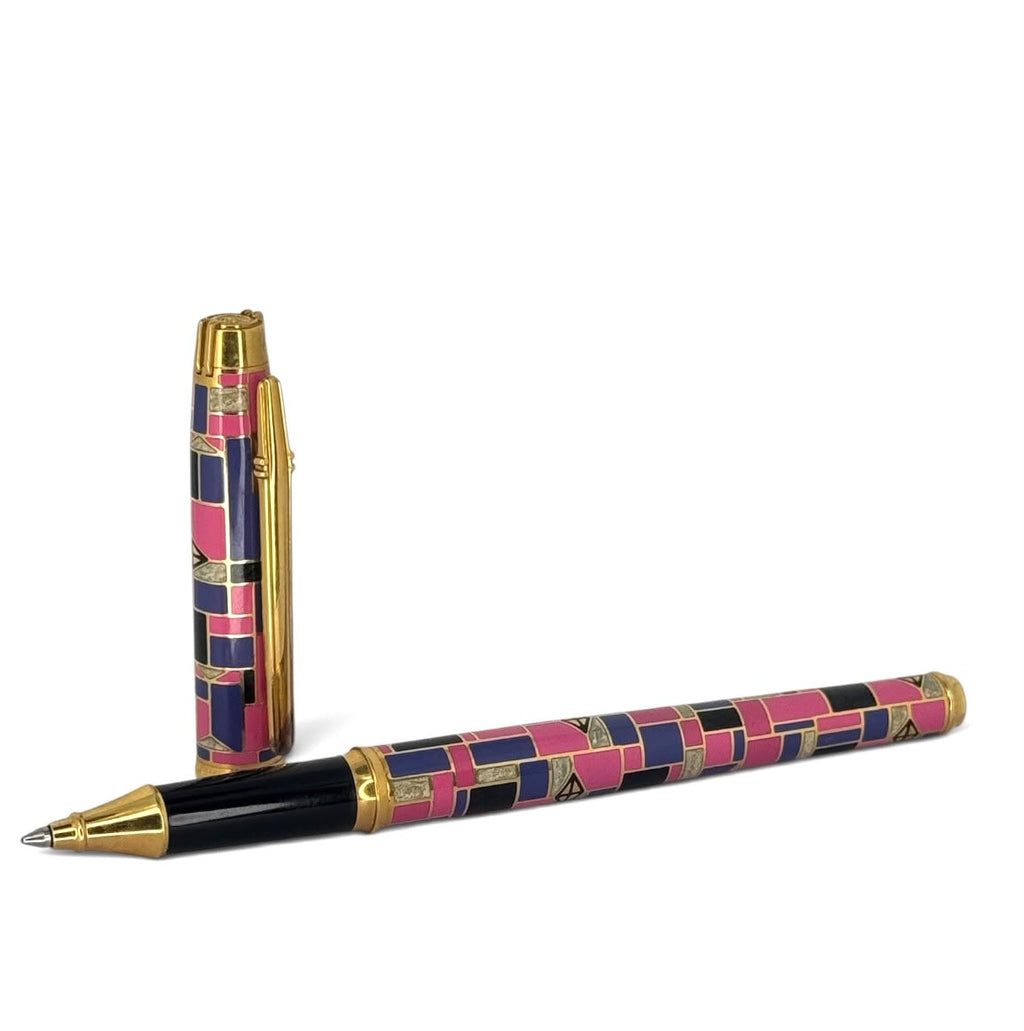 Elysee Rollerball Chinese Lacquer Cloisonne Parthenon Vernissage Edition, Circa 1990