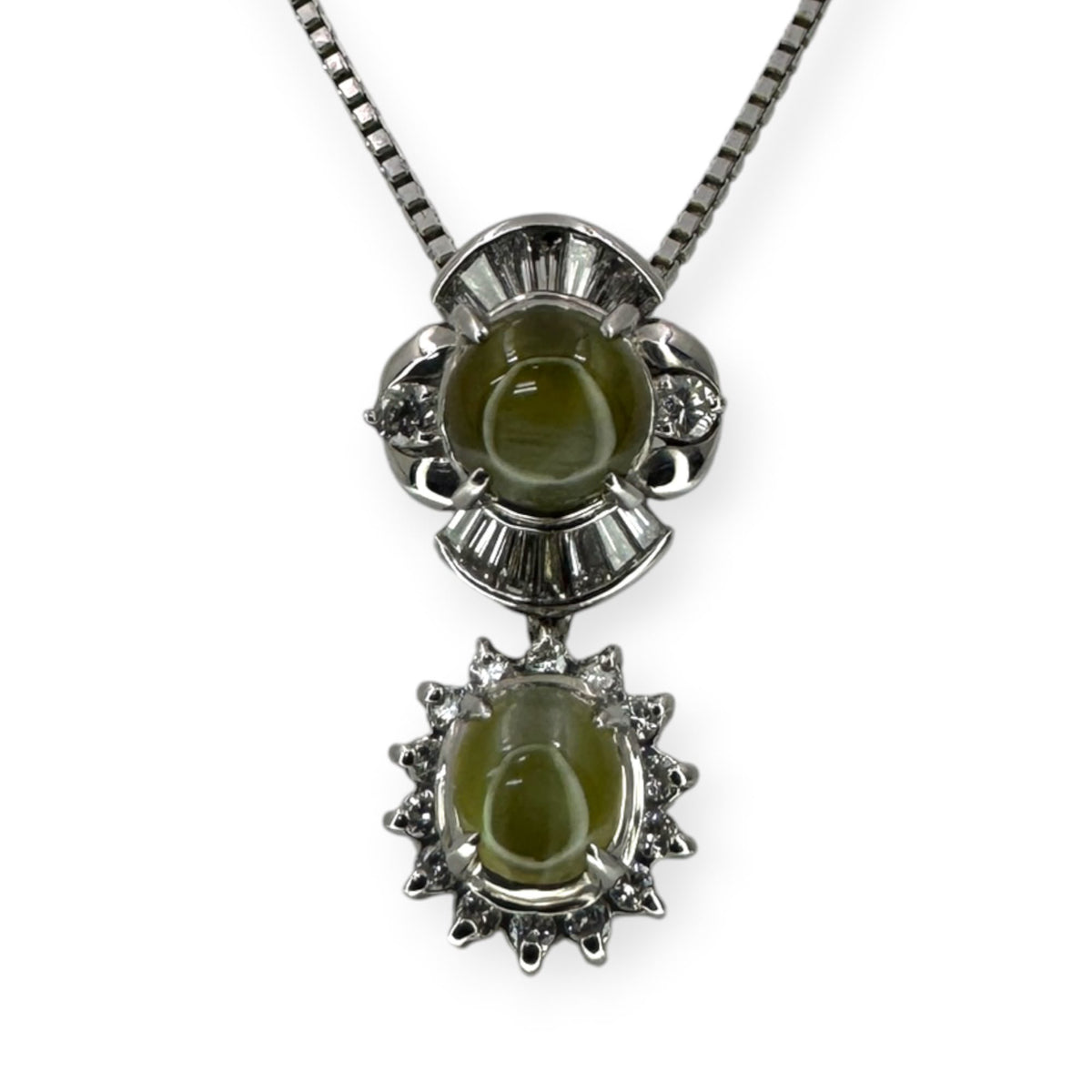 Cat's Eye Diamond Necklace Pt900 Main image
