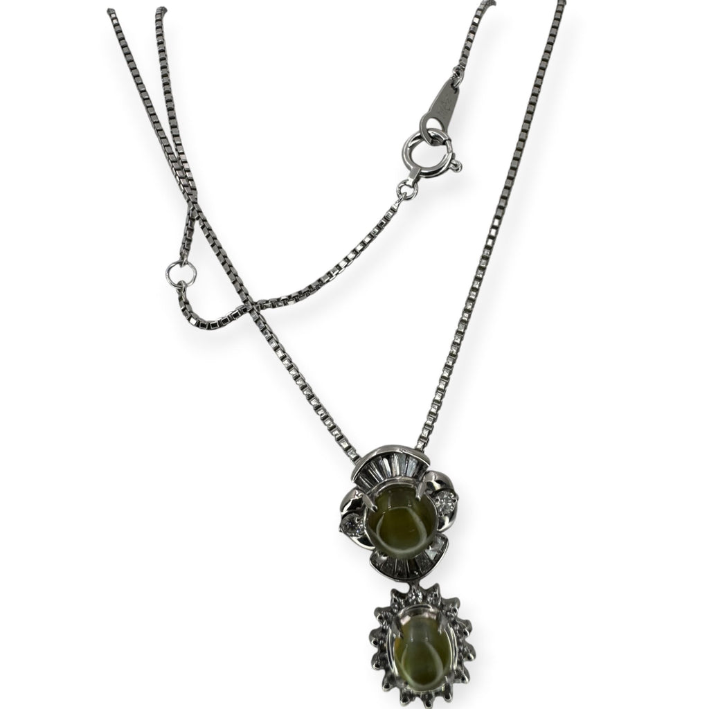 Cat's Eye Diamond Necklace Pt900