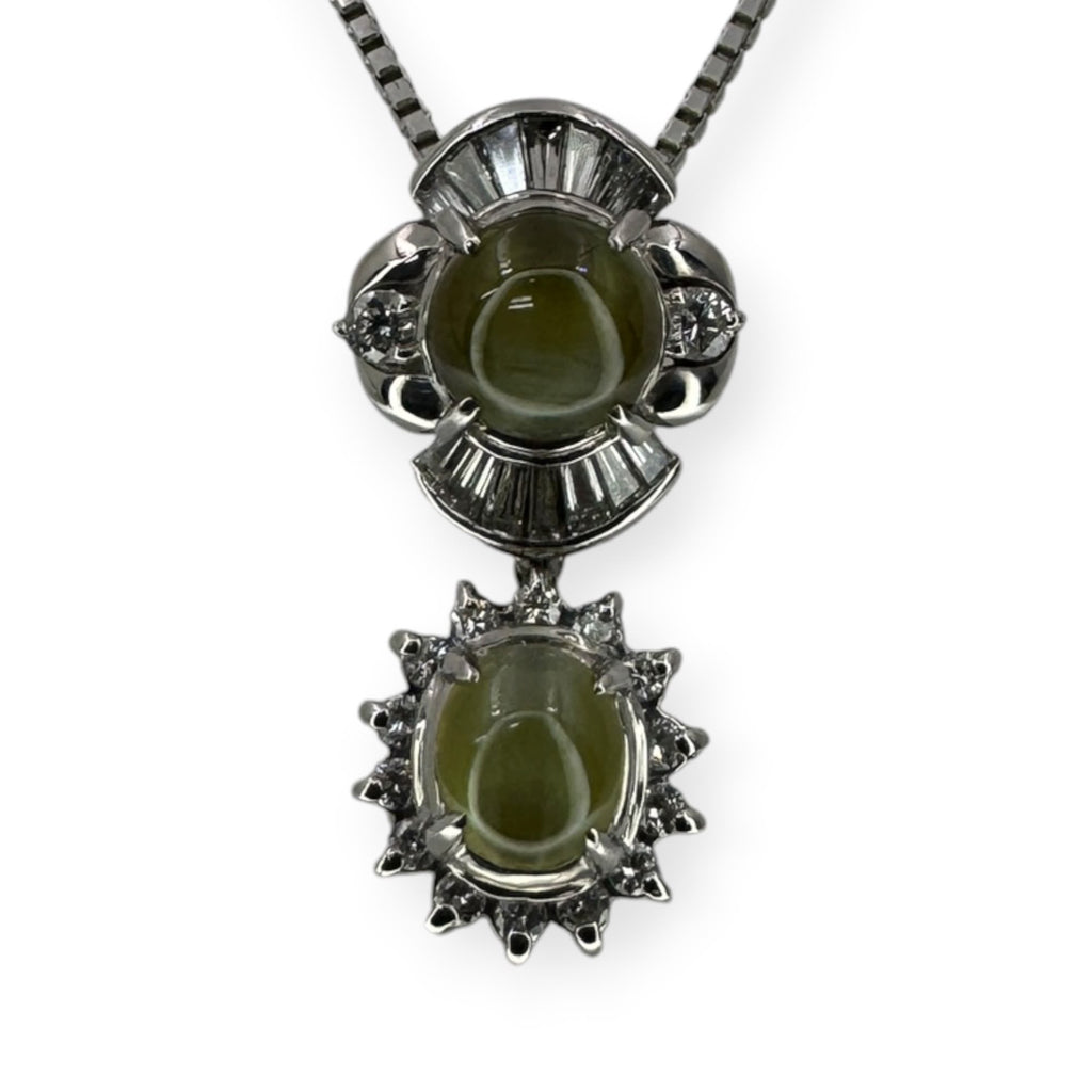 Cat's Eye Diamond Necklace Pt900