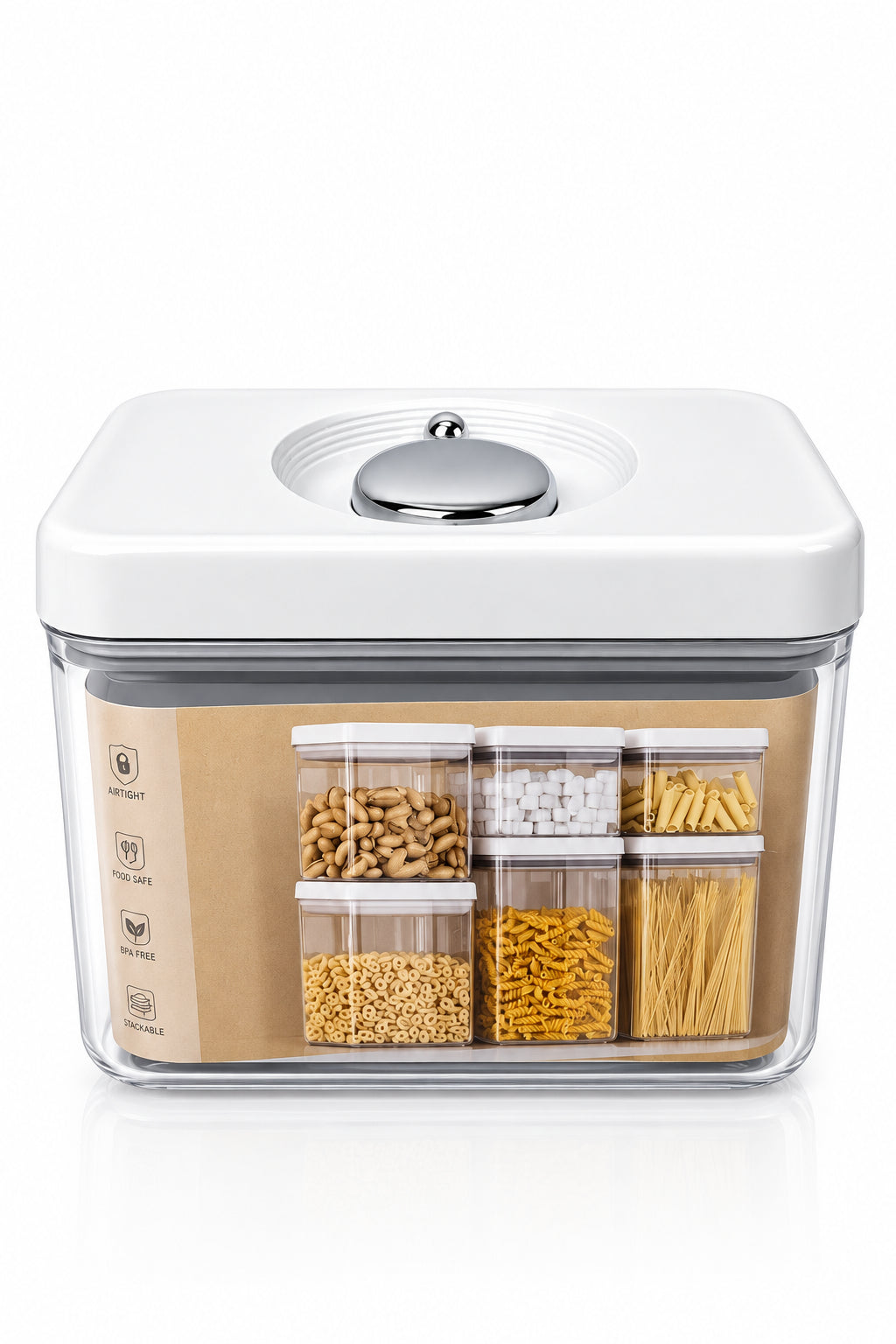 1.7L Rectangular Sealed Storage Jar