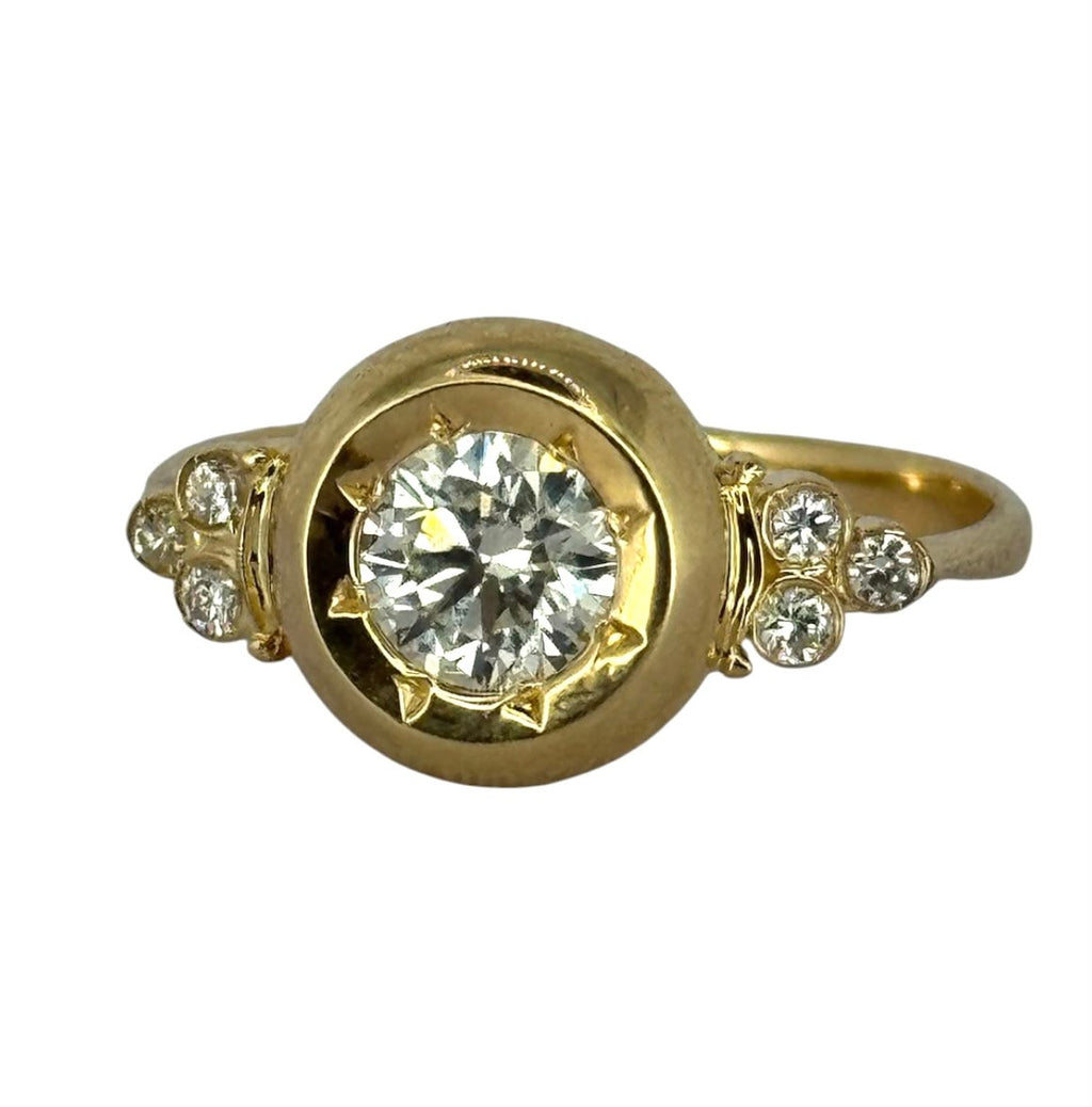 18KYG Diamond D1=Appx 0.7cts Lady Ring