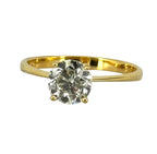 750YG Solitaire Diamond D1=1.2cts Ring