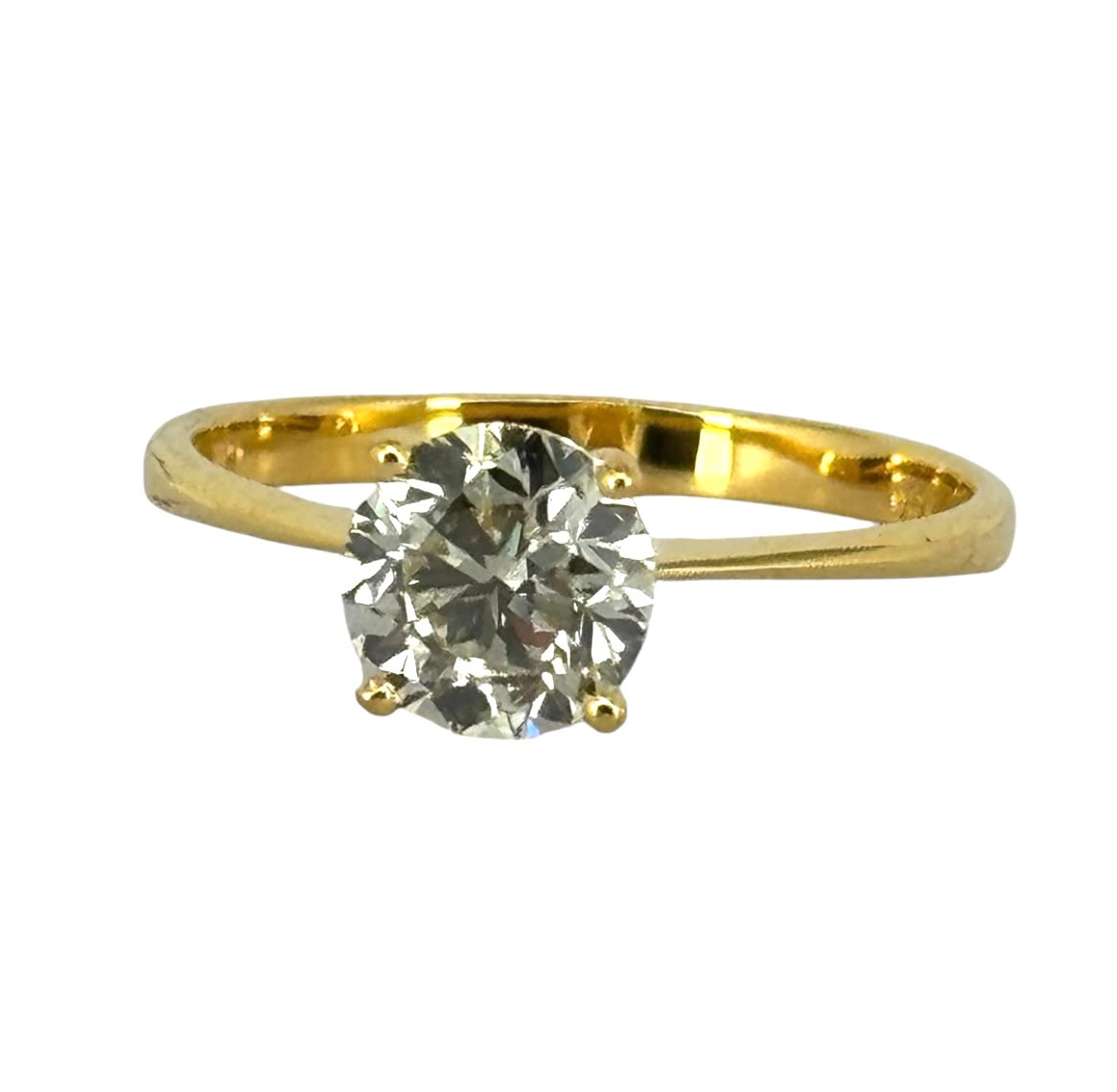 750YG Solitaire Diamond D1=1.2cts Ring