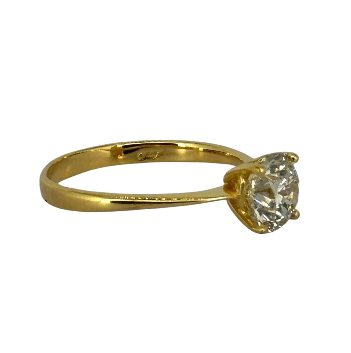 750YG Solitaire Diamond D1=1.2cts Ring
