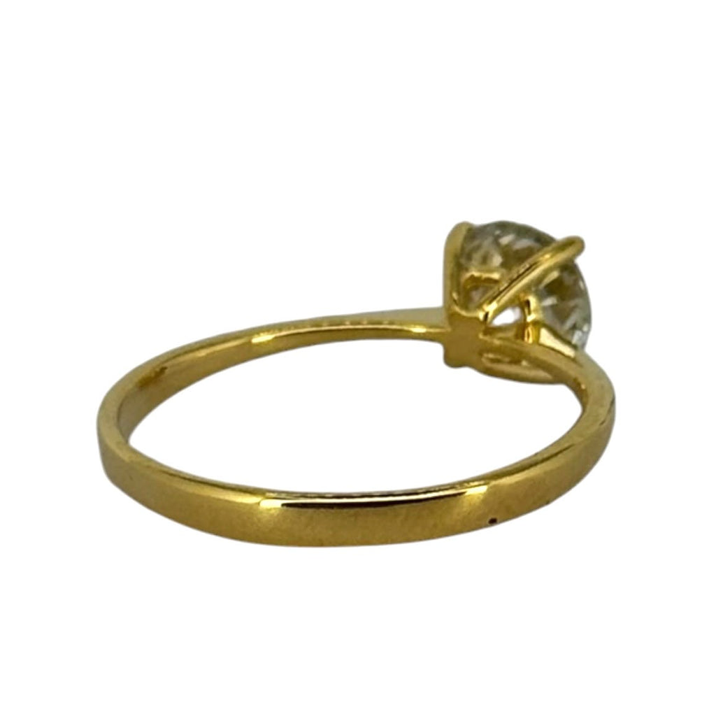 750YG Solitaire Diamond D1=1.2cts Ring