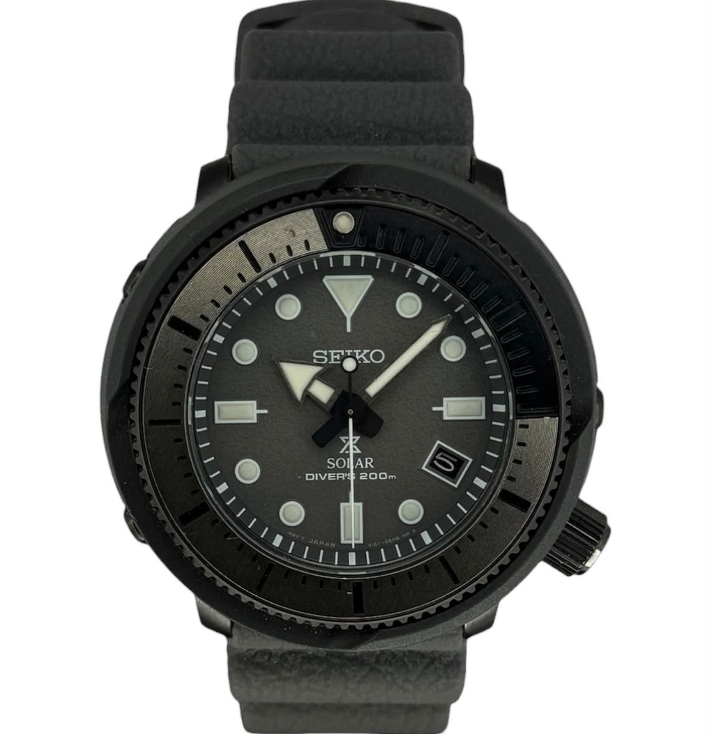 Seiko SNE537P1 Prospex Eco-Drive Grey Dial Stainless Steel Men's Watch, 46mm