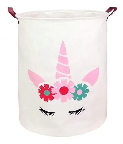 Round Unicorn Laundry Bag with Handle - MYJ093