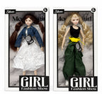 9in Doll Display with Long Hair