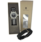 Naval Watch MIL04SV/BK US Marine USN Buships Quartz Watch, With Extra Nano Strap, 36mm