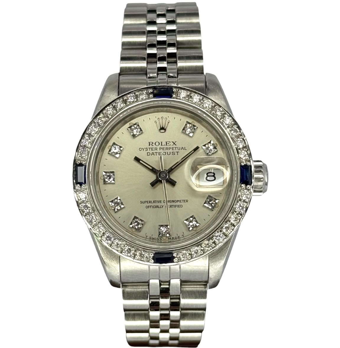 Rolex Datejust 69174 26mm Automatic Silver Diamond Dial Watch