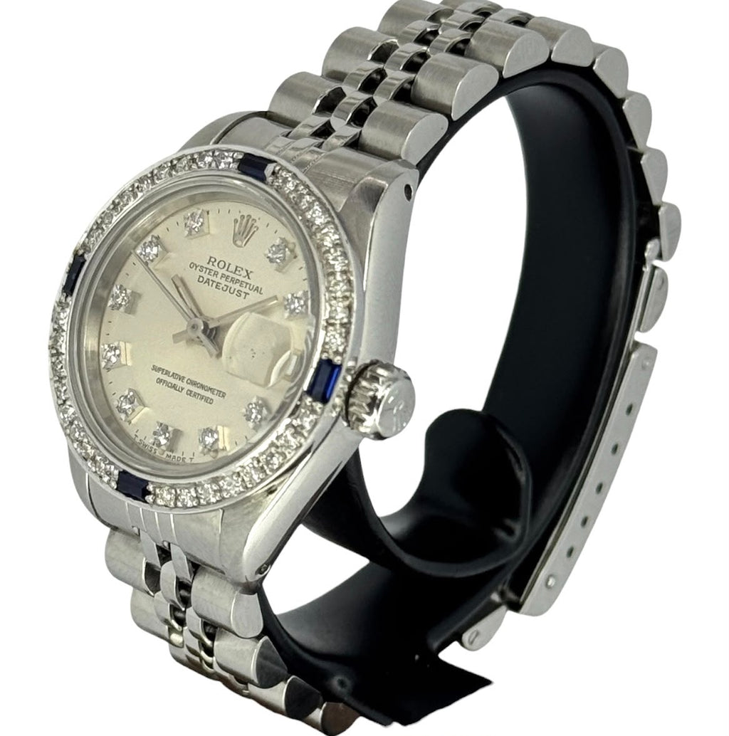 Rolex Datejust 69174 26mm Automatic Silver Diamond Dial Watch