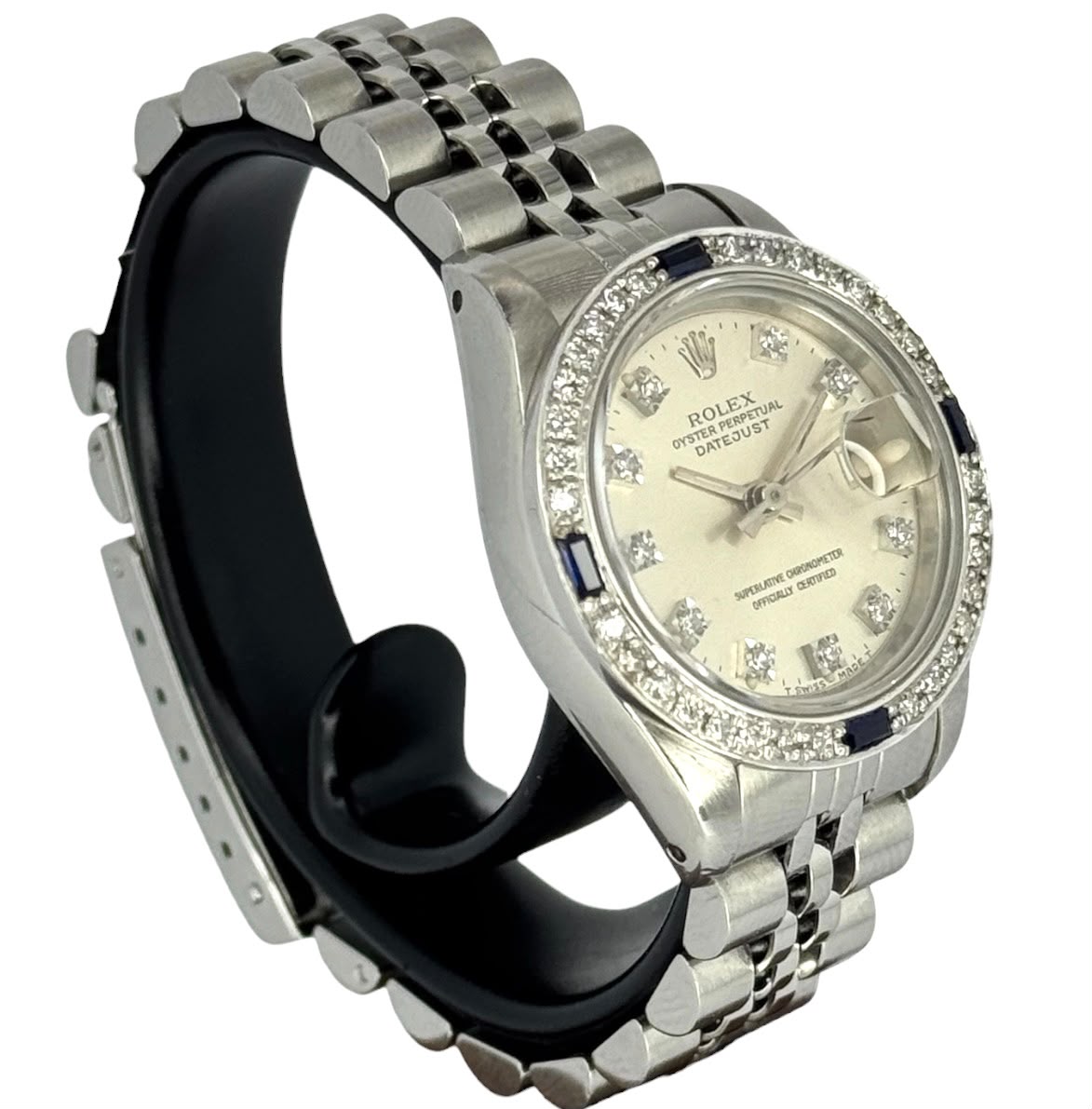 Rolex Datejust 69174 26mm Automatic Silver Diamond Dial Watch