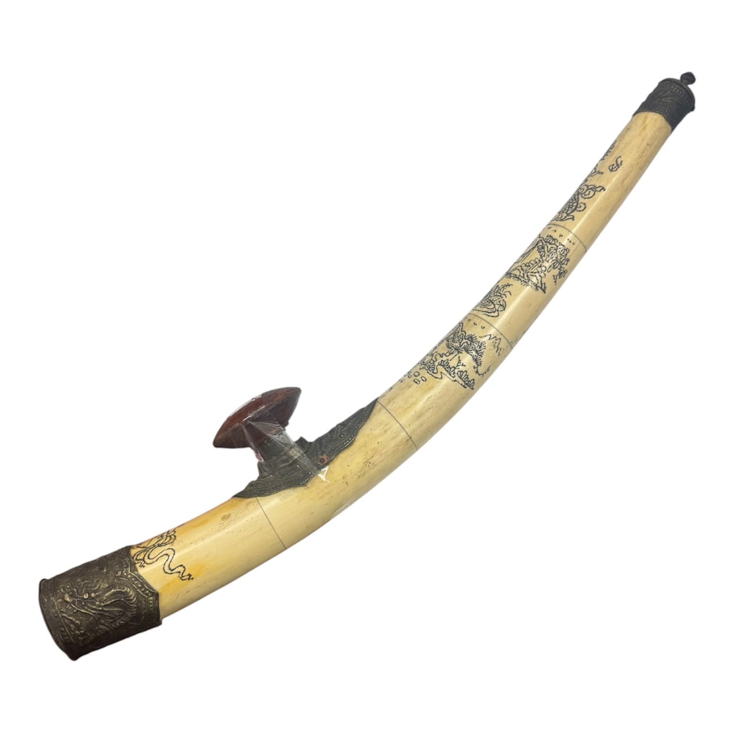 Vintage Antique Collectable Smoking Pipe, 45cm Secondary image