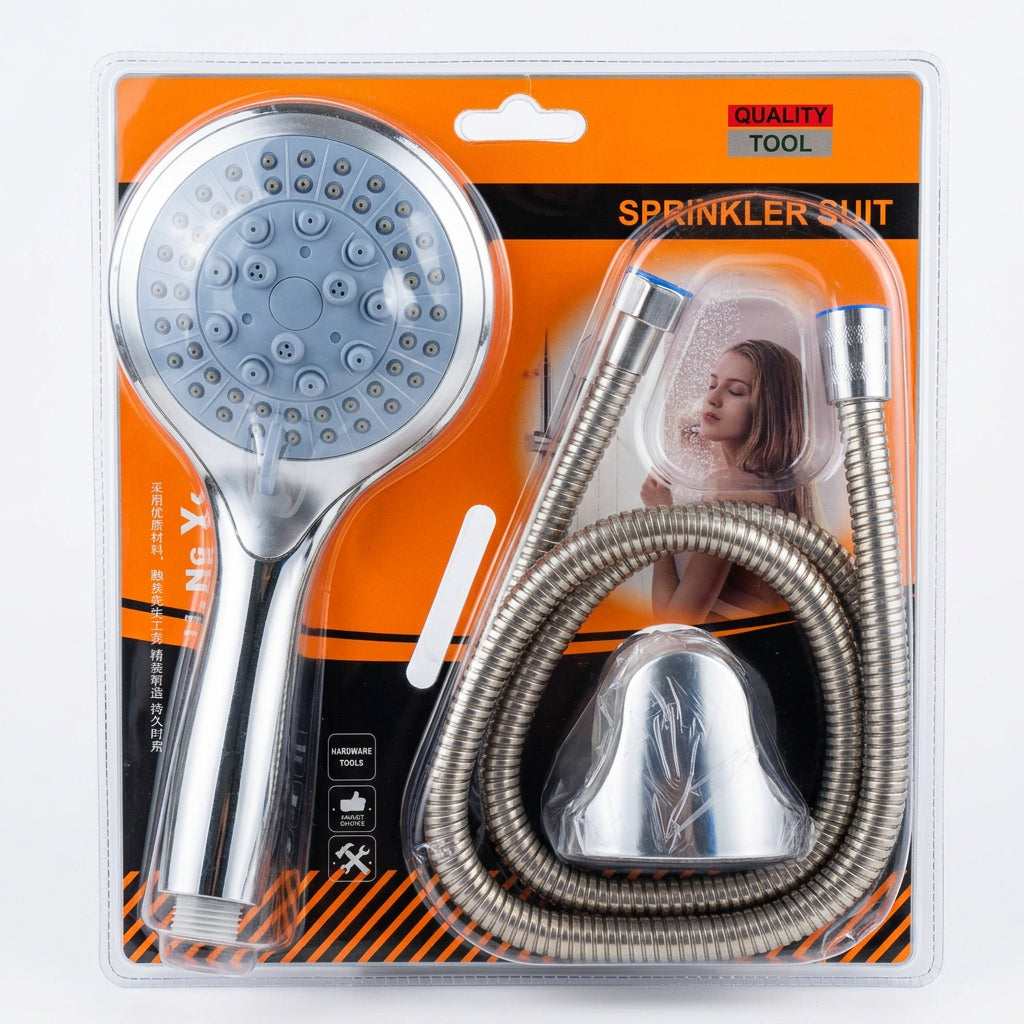 Purple Face Shower Head with 1.5m Hose - K216 Main image