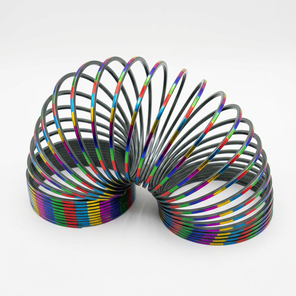 10cm Rainbow Slinky Novelty Toy - A397366 Main image
