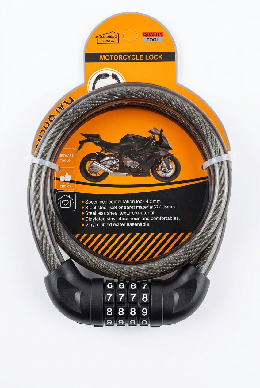 Thick Rubber Number Bike Lock - K51101